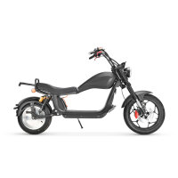 Elektro Scooter E-Chopper CP6 mit Straßenzulassung bis zu 48 km/h schnell - ca. 50 km Reichweite, 60V | 2000W | 20AH Akku-Schwarz