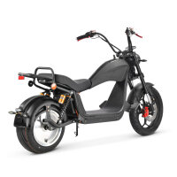 Elektro Scooter E-Chopper CP6 mit Straßenzulassung bis zu 48 km/h schnell - ca. 50 km Reichweite, 60V | 2000W | 20AH Akku-Schwarz
