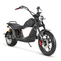 Elektro Scooter E-Chopper CP6 mit Straßenzulassung bis zu 48 km/h schnell - ca. 50 km Reichweite, 60V | 2000W | 20AH Akku-Schwarz