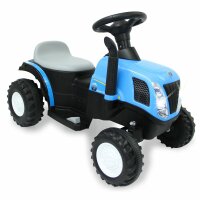 Ride-on Traktor New Holland mit Anhänger blau 6V