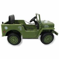 Ride-on Jeep Willys MB Army grün 12V