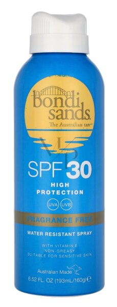 Bondi Sands Fragrance Free Mist Spray SPF30 160g