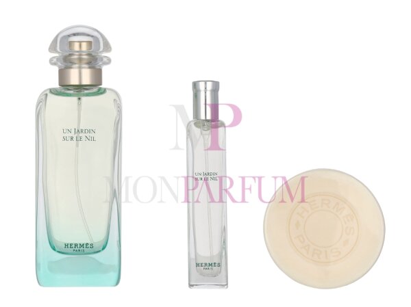 Hermes Un Jardin Sur Le Nil Geschenkset Eau de Toilette 100ml/Eau de Toilette 15ml/Soap 50gr