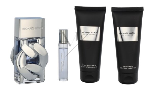 Michael Kors Pour Homme Geschenkset Eau de Parfum 100ml/Shower Gel 100ml/After Shave Balm 100ml/Eau de Parfum 10ml