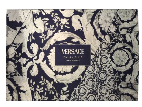 Versace Dylan Blue Pour Homme Geschenkset Eau de Toilette 100ml/Eau de Toilette 10ml/Black Trousse