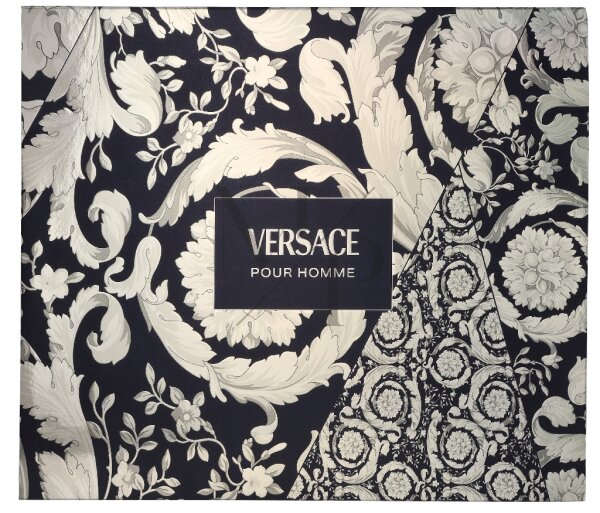 Versace Pour Homme Geschenkset Eau de Toilette 50ml/Aftershave Balm 50ml/Hair & Body Shampoo 50ml
