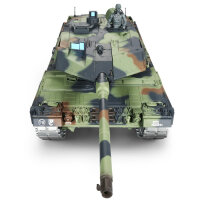 RC Panzer "German Leopard 2A6" Heng Long 1:16 mit R&S, Metallgetriebe (Stahl) und Metallketten -2,4Ghz -V 7.0 - PRO mit RRZ