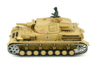 RC Panzer "Kampfwagen IV Ausf.F-1" Heng Long 1:16 Grau mit R&S+Metallgetriebe+Metallketten +2,4Ghz -PRO