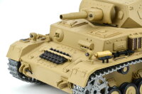 RC Panzer "Kampfwagen IV Ausf.F-1" Heng Long 1:16 Grau mit R&S+Metallgetriebe+Metallketten +2,4Ghz -PRO