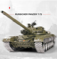 RC Panzer "Russicher T-72" Heng Long 1:16 mit Rauch&Sound und Stahlgetriebe -2,4Ghz V 7.0 - PRO