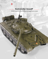RC Panzer "Russicher T-72" Heng Long 1:16 mit Rauch&Sound und Stahlgetriebe -2,4Ghz V 7.0 - PRO
