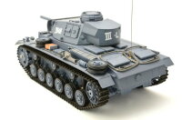 RC Panzer "Kampfwagen III" 1:16 Heng Long -Rauch&Sound - mit Stahlgetriebe und 2,4Ghz Fernsteuerung - V7.0 - Pro