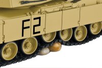 RC Panzer "M1A2 Abrams" 1:16 Heng Long -Rauch&Sound, Stahlgetriebe, Metallketten, 2,4Ghz V7.0 - Upg-A