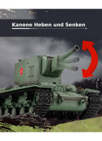 RC Panzer "Russicher KV-2" Heng Long 1:16 mit R&S, Metallgetriebe (Stahl) und Metallketten -2,4Ghz -V 7.0 - PRO mit RRZ
