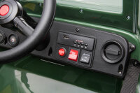 Kinderfahrzeug - Elektro Auto Offroad mit 12V7A Akku und 4x35W Motoren "Militär Grün" 2,4Ghz+Ledersitz+EVA