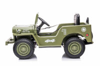Kinderfahrzeug - Elektro Auto Offroad mit 12V7A Akku und 4x35W Motoren "Militär Grün" 2,4Ghz+Ledersitz+EVA