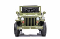 Kinderfahrzeug - Elektro Auto Offroad mit 12V7A Akku und 4x35W Motoren "Militär Grün" 2,4Ghz+Ledersitz+EVA