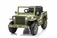 Kinderfahrzeug - Elektro Auto Offroad mit 12V7A Akku und 4x35W Motoren "Militär Grün" 2,4Ghz+Ledersitz+EVA