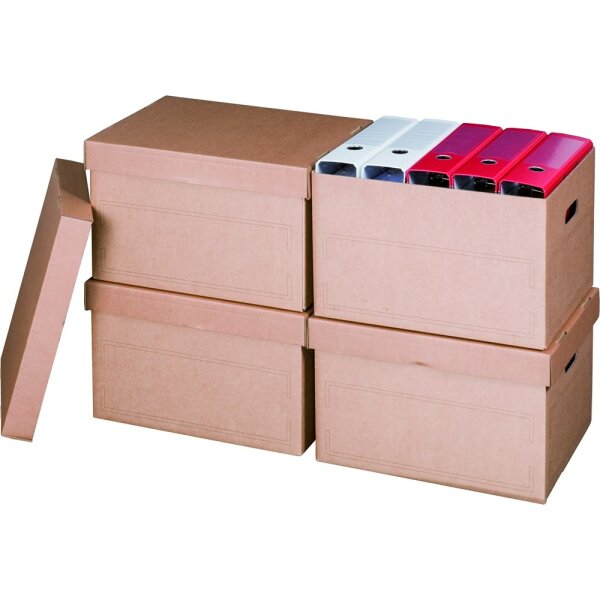 Archivbox mit Deckel, 413x330x266mm, 10er Boden: 2.30 BE KLS N2  438x343x280